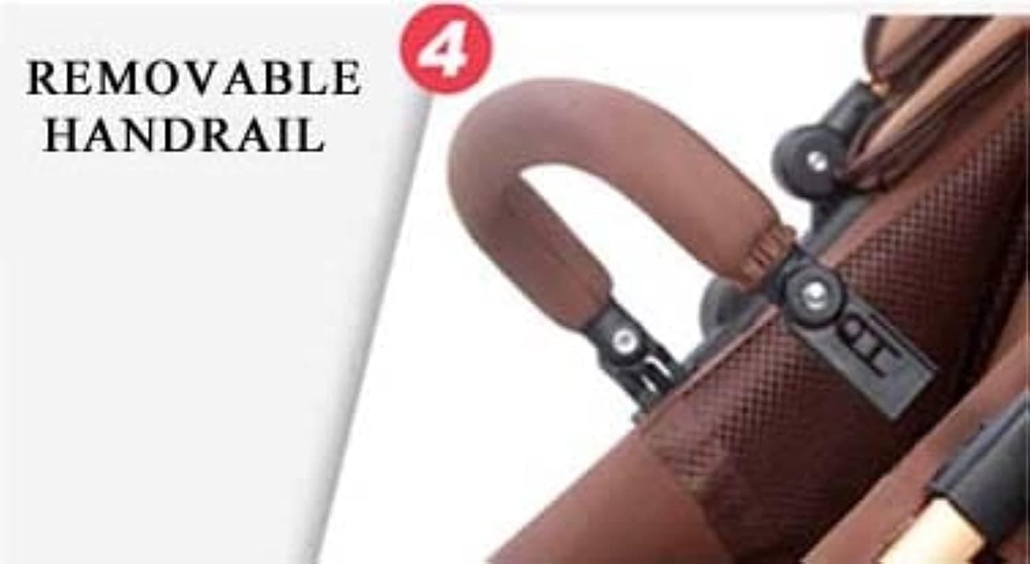 کالسکه زمستانه نوزاد COOLBABY – دارای سایه‌بان (Canopy)، قابل تبدیل به تریل نوزاد (Baby Bassinet Stroller)، مجهز به صندلی قابل‌چرخش (Reversible Seat)، با چرخ‌های لاستیکی و جذب‌ ضربه بسیار خوب – رنگ طوسی (Gray). 47