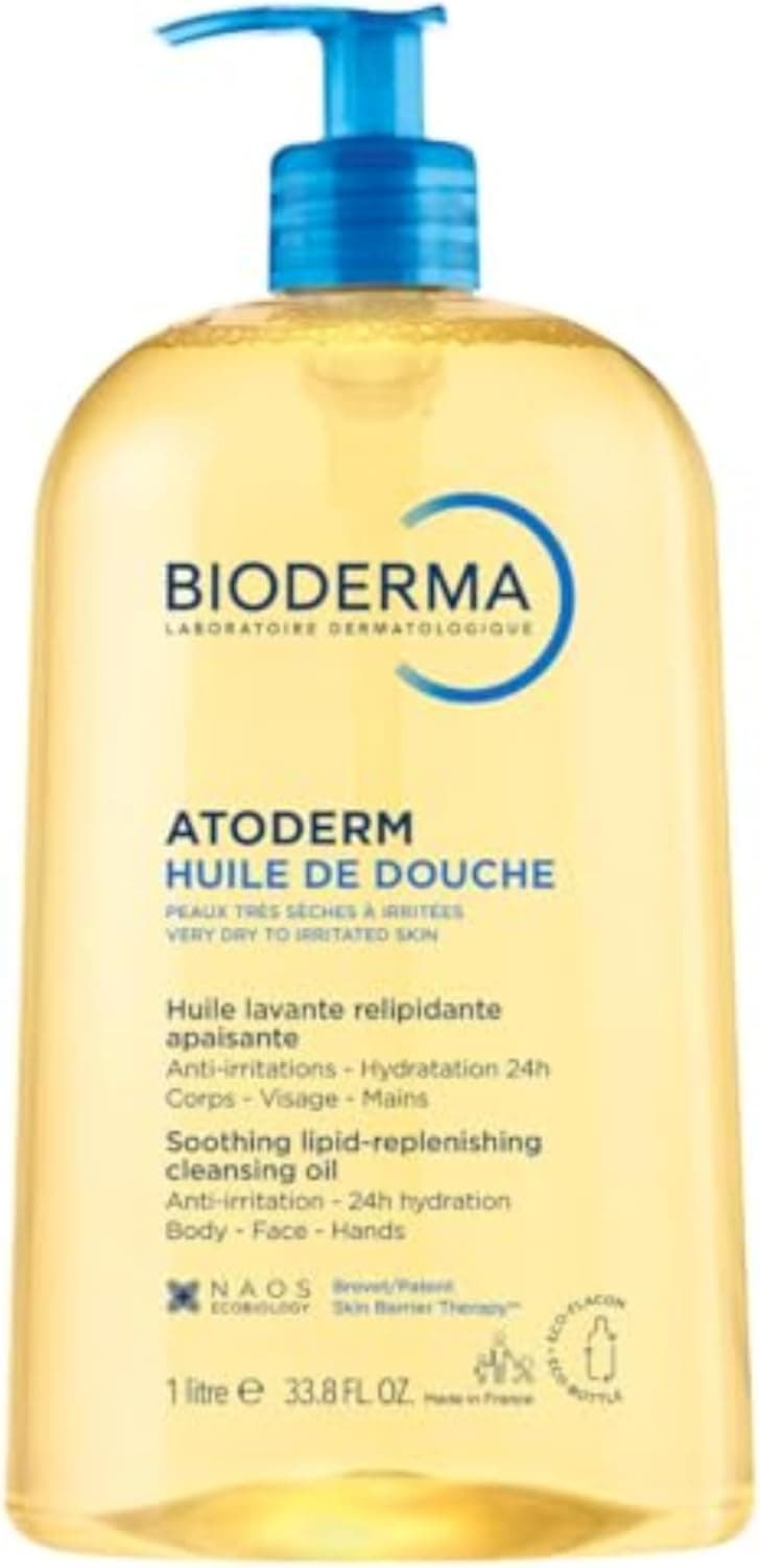 Bioderma Atoderm Huile De Douche روغن شست‌وشو – مناسب پوست‌های حساس، خشک و آتوپیک، ضد‌تحریک و تسکین‌دهنده. حجم ۱ لیتر.