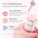سرم medicube Salmon DNA PDRN Pink Peptide – سرم درخشش صورتی با پپتید، نیاцинامید و فرمول آبرسان، مرطوب‌کننده و سفت‌کننده پوست. مناسب برای یکنواخت‌سازی رنگ پوست. محصول مراقبت پوستی کره‌ای. حجم 1.01 اونس (مدل Salmon DNA PDRN). 537
