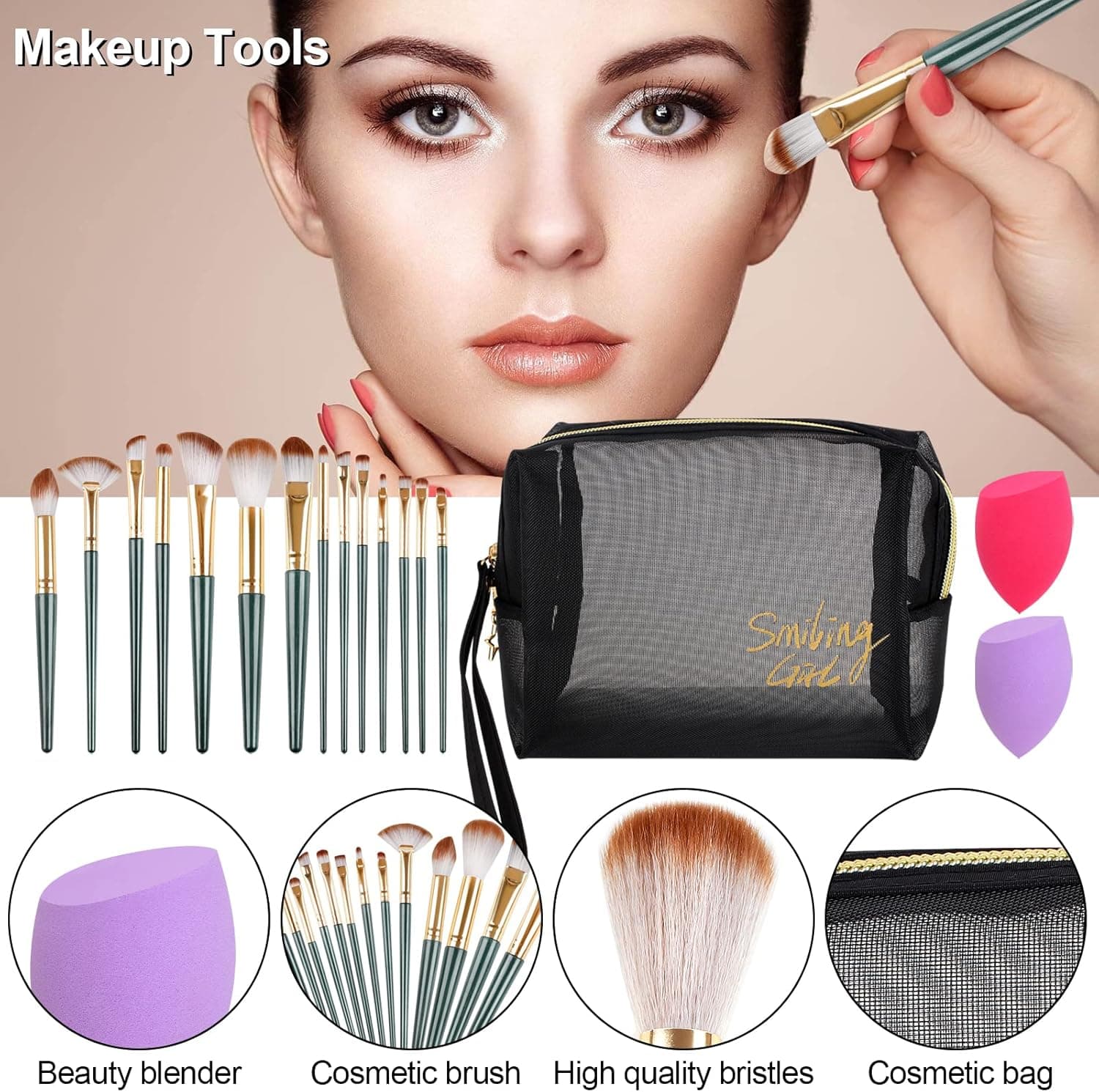 Fenshine Makeup Set – ست کامل آرایشی مناسب افراد مبتدی و حرفه‌ای، همراه با کیف نگهدارنده قابل حمل. شامل پالت آرایش، سایه چشم، کرم‌پودر، برق لب و سایر لوازم ضروری. مناسب برای نوجوانان و بزرگسالان (مدل Type B). 489