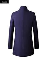 کت بلند زمستانی مردانه Lavnis از جنس ترکیبی پشم – کت Pea باریک با جلوی دکمه‌دار تک‌سینه، مناسب برای استفاده رسمی و کت تجاری. 320