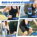 بند مچی نگهدارنده Phone برای Running، کیف Phone کراس‌بادی با محفظه شفاف Touchscreen برای Sport به همراه گیره Carabiner، بازوبند Cell Phone مناسب برای Fitness، Cycling و Hiking (آبی) 3445