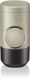 Wacaco MINIPRESSO NS2 - دستگاه اسپرسوساز قابل حمل برای کپسول‌های قهوه، دوستدار محیط زیست، ساخته شده با استفاده از Biomass، با قدرت عصاره‌گیری 18 Bar، فوق‌العاده سبک، دارای سیستم مخزن آب یکپارچه - بژ 3458