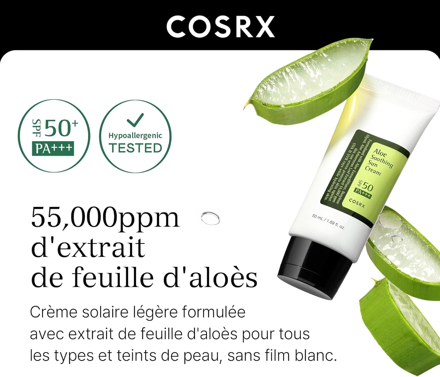 کرم ضدآفتاب COSRX Aloe Soothing – حجم ۵۰ میلی‌لیتر. 351