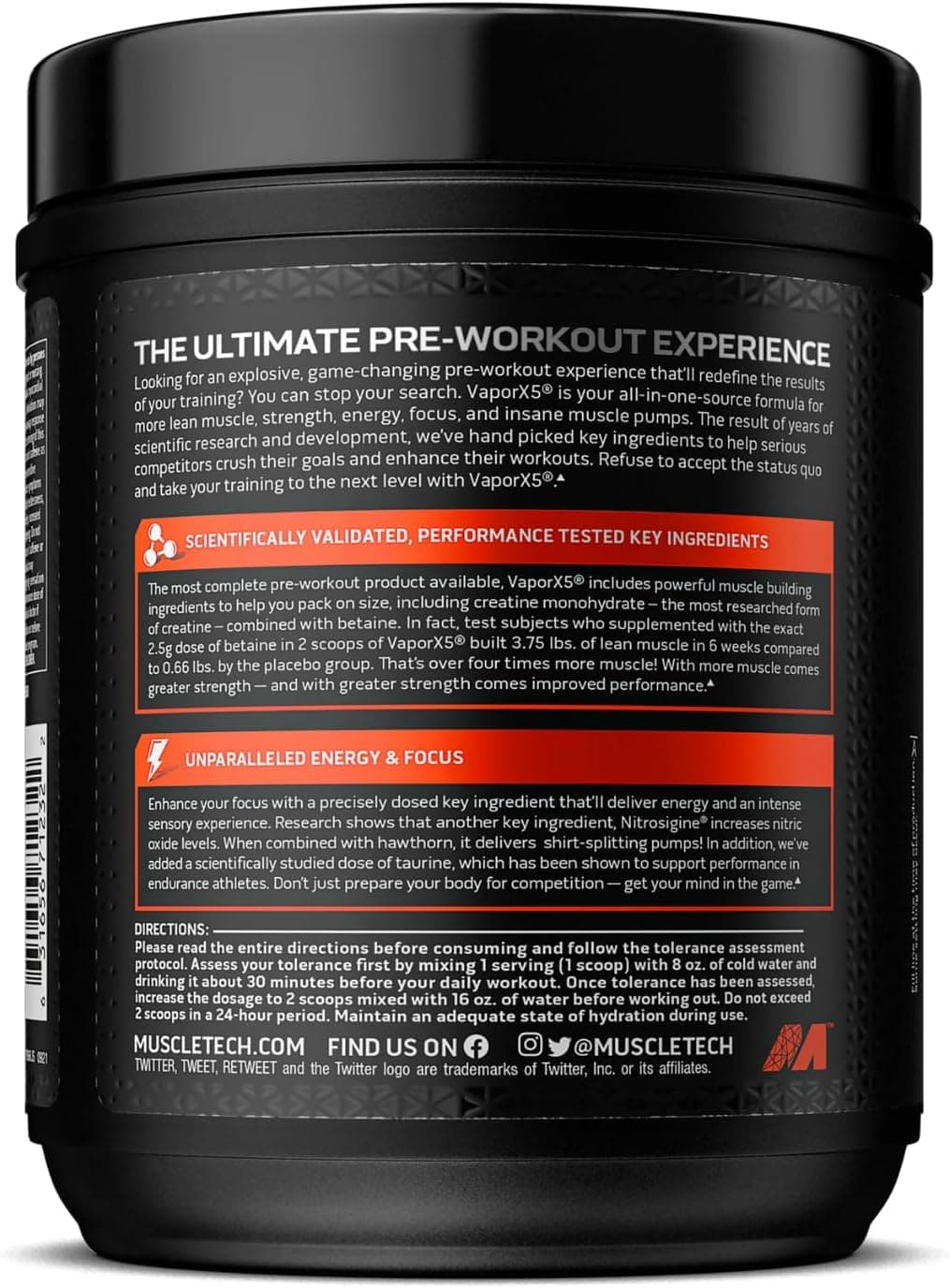 MuscleTech | Vapor X5 | پودر قبل از تمرین | انرژی پمپ عضلانی شدید | مکمل‌های تغذیه ورزشی عضله‌ساز برای زنان و مردان | Miami Spring Break | ۲۷۲ گرم | ۳۰ سروینگ 3517