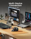 ماوس ارگونومیک ProtoArc، ماوس عمودی بی‌سیم EM11 NL، ماوس ارگو با قابلیت اتصال به چند دستگاه، ماوس قابل شارژ از طریق USB-C برای Windows، Mac OS، رایانه شخصی/نوت‌بوک/لپ‌تاپ، سبز 3570