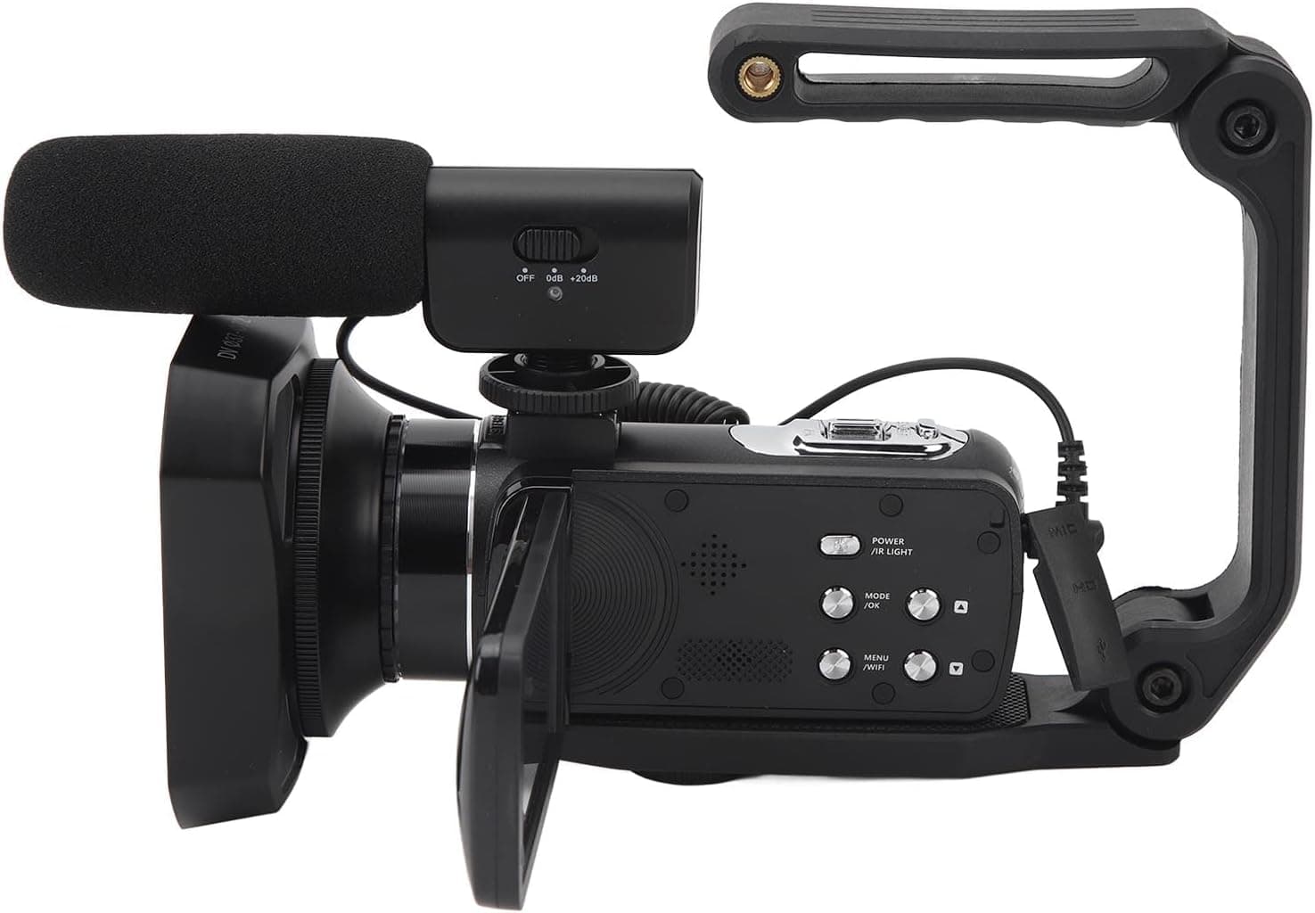 دوربین فیلمبرداری ویدئو 4K 30FPS 56MP با قابلیت شب، زوم 18X، میکروفون خارجی، ریموت کنترل - دوربین Vlogging قابل حمل با خروجی HD - ایده‌آل برای Vlogging و عکاسی 3583