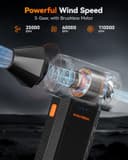 دستگاه دمنده هوای برقی WOLFBOX MF50 - دمنده هوای بی‌سیم فوق‌العاده قدرتمند با سرعت 110000RPM، مینی Blower سه‌سرعته قابل تنظیم با شارژ سریع، دمنده گرد و غبار برای کامپیوتر، کیبورد، خانه، فضای باز و خودرو MF 50 3584