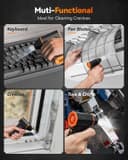 دستگاه دمنده هوای برقی WOLFBOX MF50 - دمنده هوای بی‌سیم فوق‌العاده قدرتمند با سرعت 110000RPM، مینی Blower سه‌سرعته قابل تنظیم با شارژ سریع، دمنده گرد و غبار برای کامپیوتر، کیبورد، خانه، فضای باز و خودرو MF 50 3586