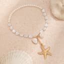 Azonee گردنبند با طرح ستاره دریایی و صدف برای زنان – شامل آویز صدف ساحلی طلایی، جواهرات مد روز به سبک بوهو، مناسب برای تابستان، تعطیلات، هدیه دادن به او و گزینه‌ای ایده‌آل برای هدیه‌های کوچک. 440