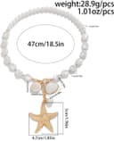 Azonee گردنبند با طرح ستاره دریایی و صدف برای زنان – شامل آویز صدف ساحلی طلایی، جواهرات مد روز به سبک بوهو، مناسب برای تابستان، تعطیلات، هدیه دادن به او و گزینه‌ای ایده‌آل برای هدیه‌های کوچک. 441