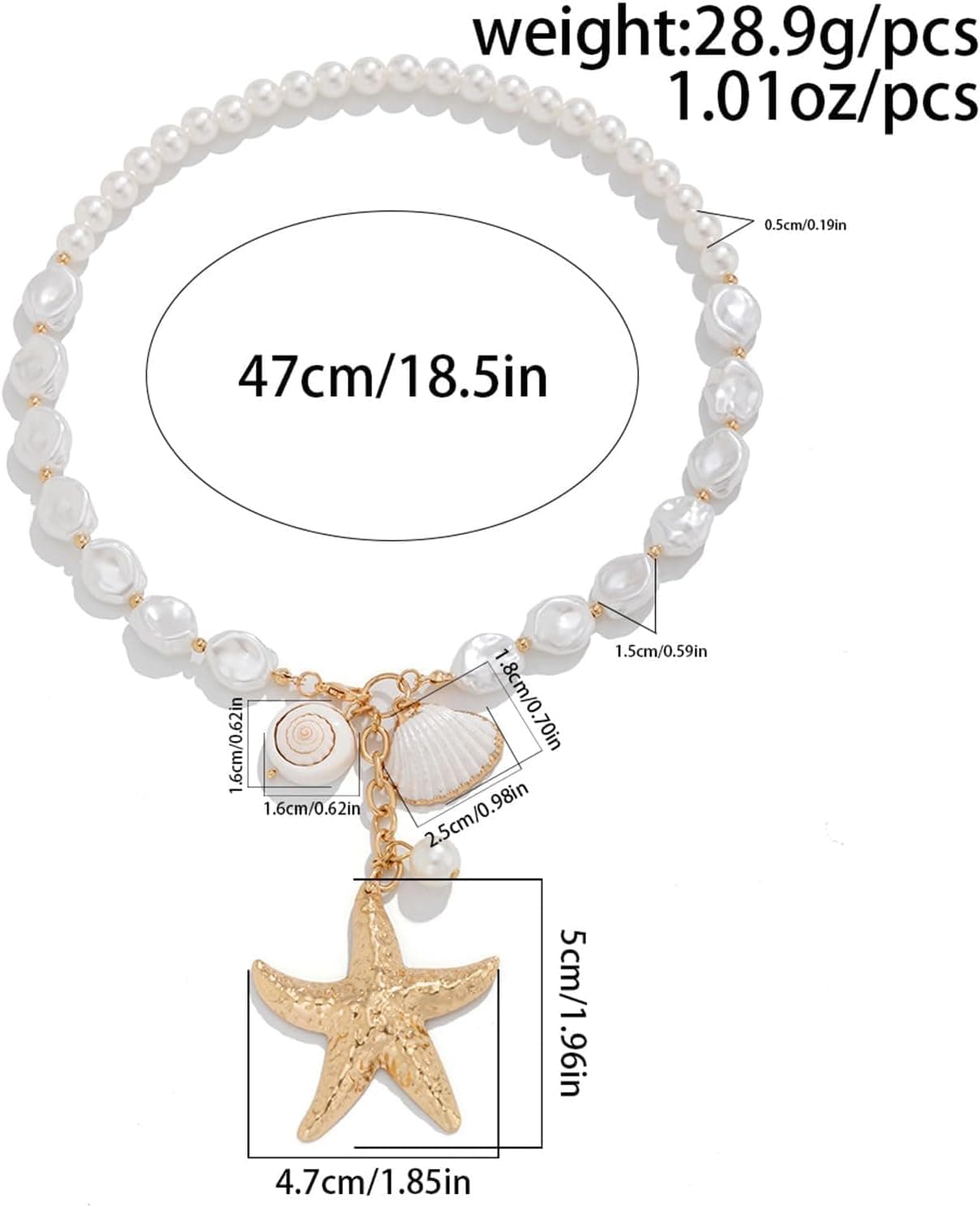 Azonee گردنبند با طرح ستاره دریایی و صدف برای زنان – شامل آویز صدف ساحلی طلایی، جواهرات مد روز به سبک بوهو، مناسب برای تابستان، تعطیلات، هدیه دادن به او و گزینه‌ای ایده‌آل برای هدیه‌های کوچک. 441