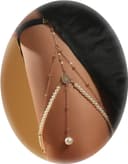 زنجیر چندلایه Khazna برای پا و بدن – جواهر ران با کریستال نقره‌ای برای زنان و دختران، مناسب برای فستیوال‌ها، مهمانی‌ها، کلاب و اکسسوری بیكینی. 442