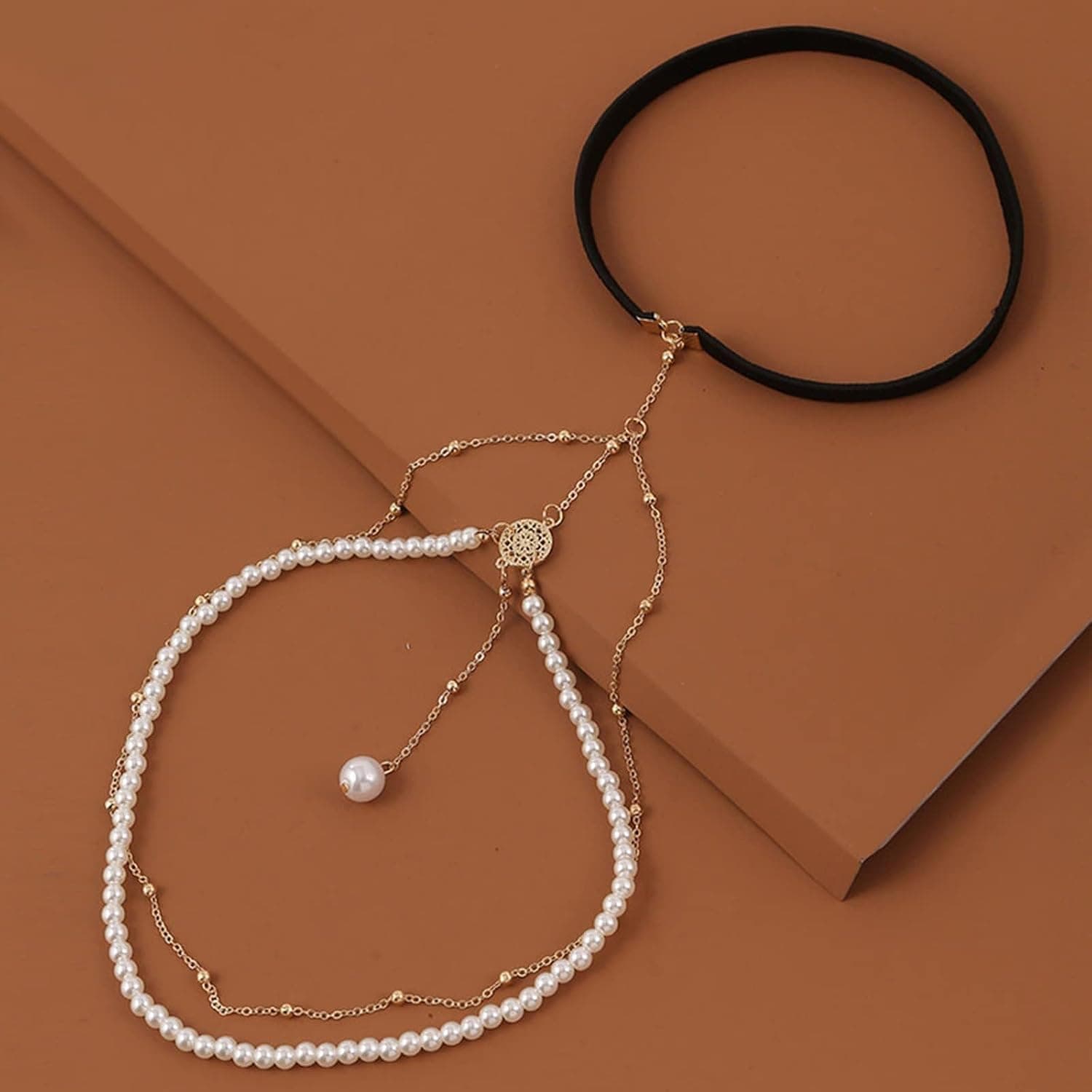 زنجیر چندلایه Khazna برای پا و بدن – جواهر ران با کریستال نقره‌ای برای زنان و دختران، مناسب برای فستیوال‌ها، مهمانی‌ها، کلاب و اکسسوری بیكینی. 446