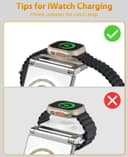 ایستگاه شارژ بی‌سیم ۳ در ۱ KASTWAVE – پایه شارژ برای iPhone 12/13/14/15 Pro Max/Mini، Apple Watch و AirPods، پایه شارژ تاشو و قابل حمل. 480