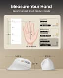 ماوس ارگونومیک ProtoArc مدل EM11 NL – بی‌سیم و عمودی (Vertical Mouse)، با قابلیت اتصال به چند دستگاه به‌صورت هم‌زمان، قابل شارژ از طریق USB-C، مناسب برای Windows، macOS، کامپیوتر، نوت‌بوک و لپ‌تاپ – رنگ سفید. 500