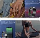 حلقه هوشمند Smart Ring Health Tracker – حلقه تناسب اندام با ردیاب خواب و گام‌ها، حلقه سلامت ضدآب از جنس استیل ضدزنگ با مانیتور ضربان قلب، همراه با کیس شارژ، رنگ مشکی، سایز ۹. 506