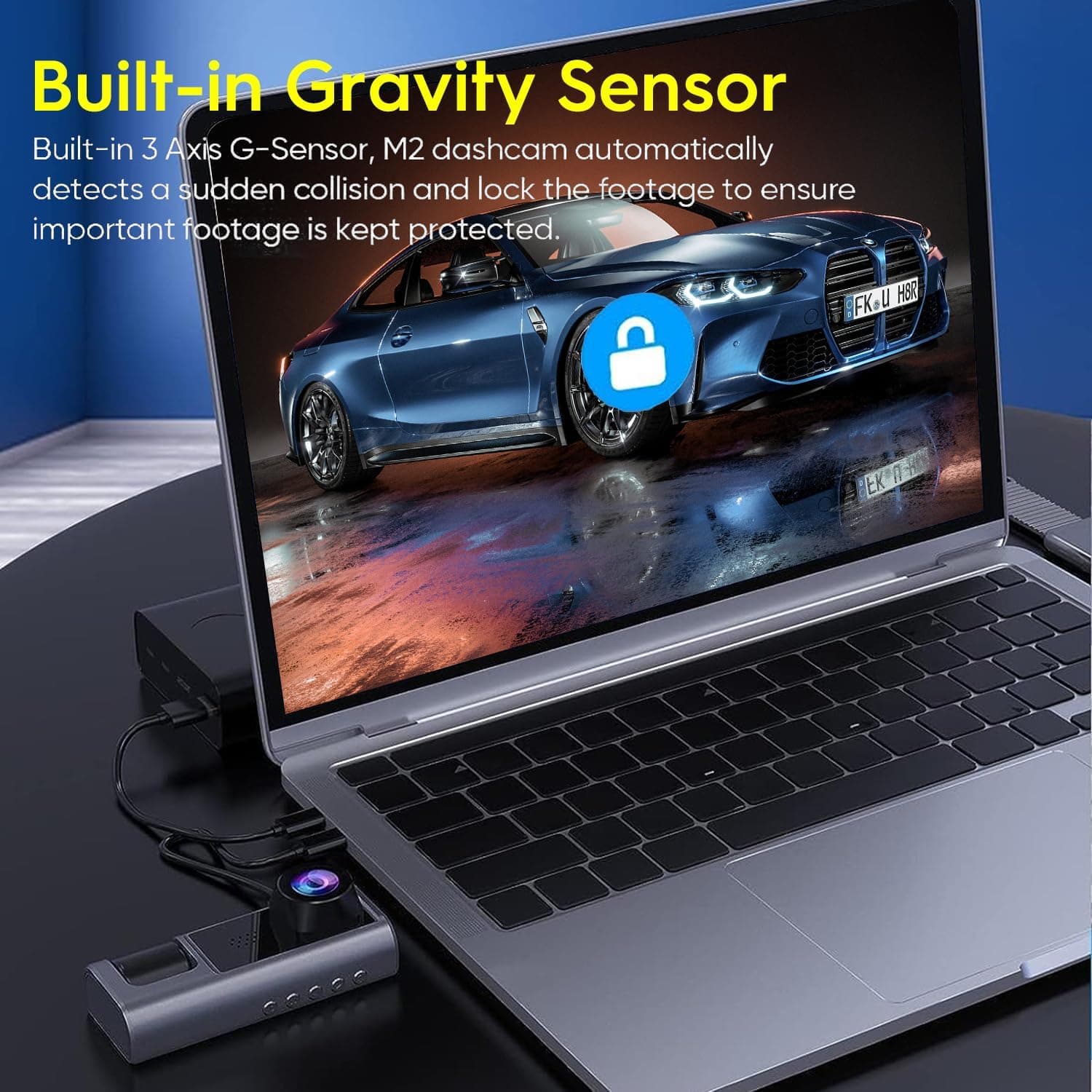 دوربین خودرو ۳ کاناله (جلو، عقب و داخل کابین) – کیفیت 1080P، با دید در شب IR، ضبط حلقه‌ای، سنسور G، مانیتور پارکینگ و ضبط ۲۴ ساعته، دوربین سه‌راهه برای خودرو. 524