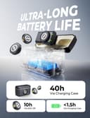 Hollyland LARK M2 میکروفون بی‌سیم – سازگار با iPhone، اندروید و دوربین، صدای Hi-Fi با کیفیت 48KHz/24Bit، برد ۱۰۰۰ فوت LOS، حذف نویز، ۴۰ ساعت عمر باتری، مناسب برای ویلاگینگ، YouTube و استریمینگ – نسخه Combo. 549