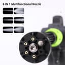 کارواش بی‌سیم با فشار بالا – دستگاه شستشوی قابل حمل خودرو، پاک‌کننده برقی با فشار قابل تنظیم در ۳ حالت، تفنگ شستشوی قابل شارژ برای خودرو، باغ و کف – رنگ سبز. 565