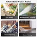 کارواش بی‌سیم با فشار بالا – دستگاه شستشوی قابل حمل خودرو، پاک‌کننده برقی با فشار قابل تنظیم در ۳ حالت، تفنگ شستشوی قابل شارژ برای خودرو، باغ و کف – رنگ سبز. 567