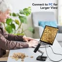 میکروسکوپ دیجیتال بی‌سیم Excefore – با بزرگ‌نمایی 50 تا 1000 برابر و وضوح 1080P HD، قابل حمل و دستی با اتصال WiFi و USB، مناسب برای بررسی تریکوم، سکه و اشیای ریز، همراه با پایه نگهدارنده، سازگار با iPhone، iPad، گوشی‌های Android و کامپیوتر. 603