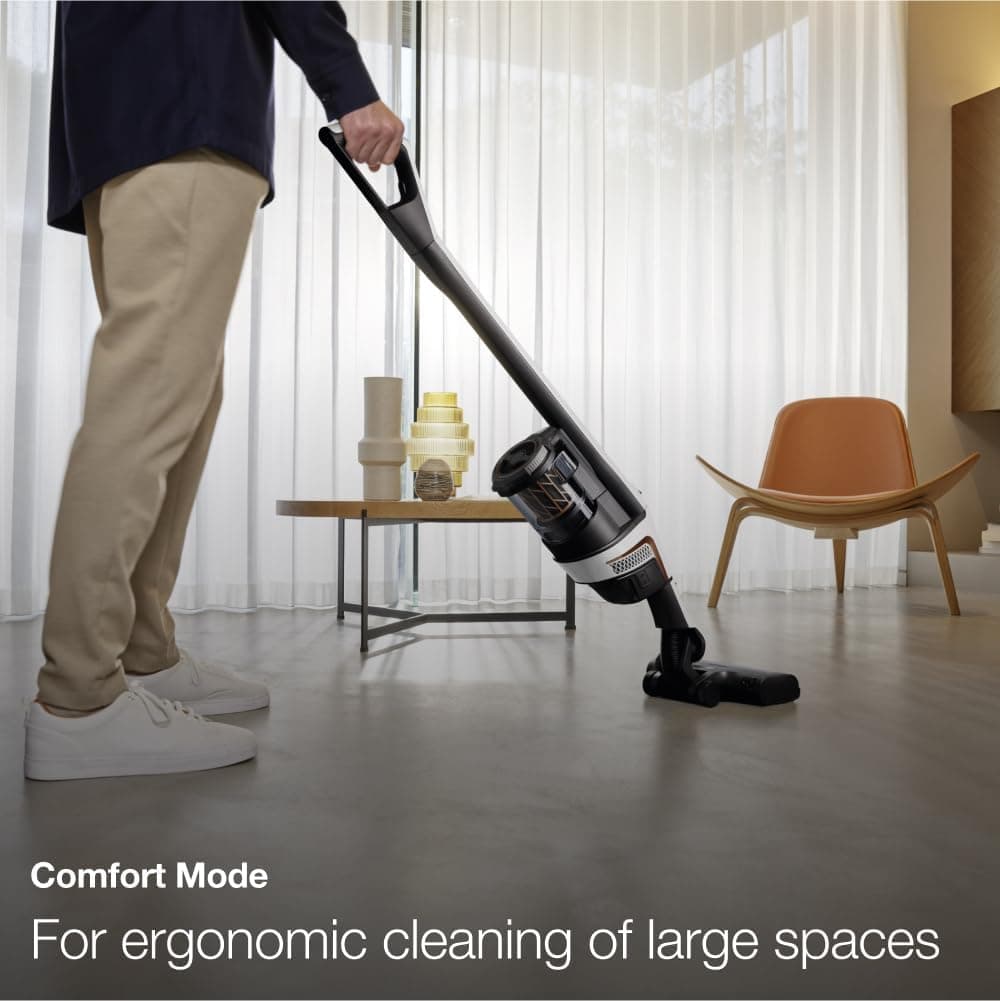 Miele Triflex HX2 جاروبرقی عصایی بی‌سیم – با طراحی منحصربه‌فرد ۳ در ۱ ثبت‌شده و فیلتر HEPA، رنگ سفید لوتوس. 679