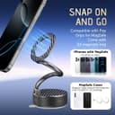 هولدر مغناطیسی گوشی برای خودرو – با پایه مکنده (Suction Cup) و قابلیت چرخش در زوایای بی‌نهایت، پایه تاشو مناسب برای شیشه جلو، میز یا سطوح صاف، سازگار با تمام گوشی‌های هوشمند. 801