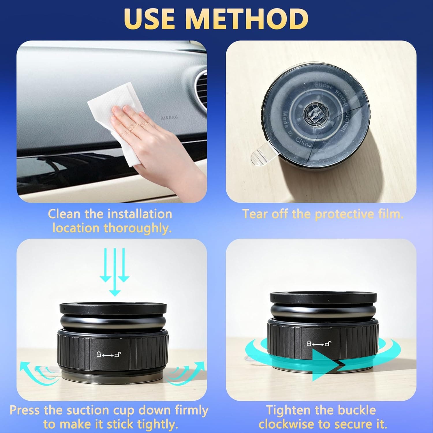 هولدر مغناطیسی گوشی برای خودرو – با پایه مکنده (Suction Cup) و قابلیت چرخش در زوایای بی‌نهایت، پایه تاشو مناسب برای شیشه جلو، میز یا سطوح صاف، سازگار با تمام گوشی‌های هوشمند. 803