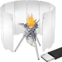 محافظ باد اجاق کمپینگ COOLBABY با 10 صفحه – تاشو و قابل‌حمل، مناسب برای اجاق گاز کمپینگ، اجاق بوتان، اجاق الکلی و پخت‌وپز در فضای باز یا پیک‌نیک. 818