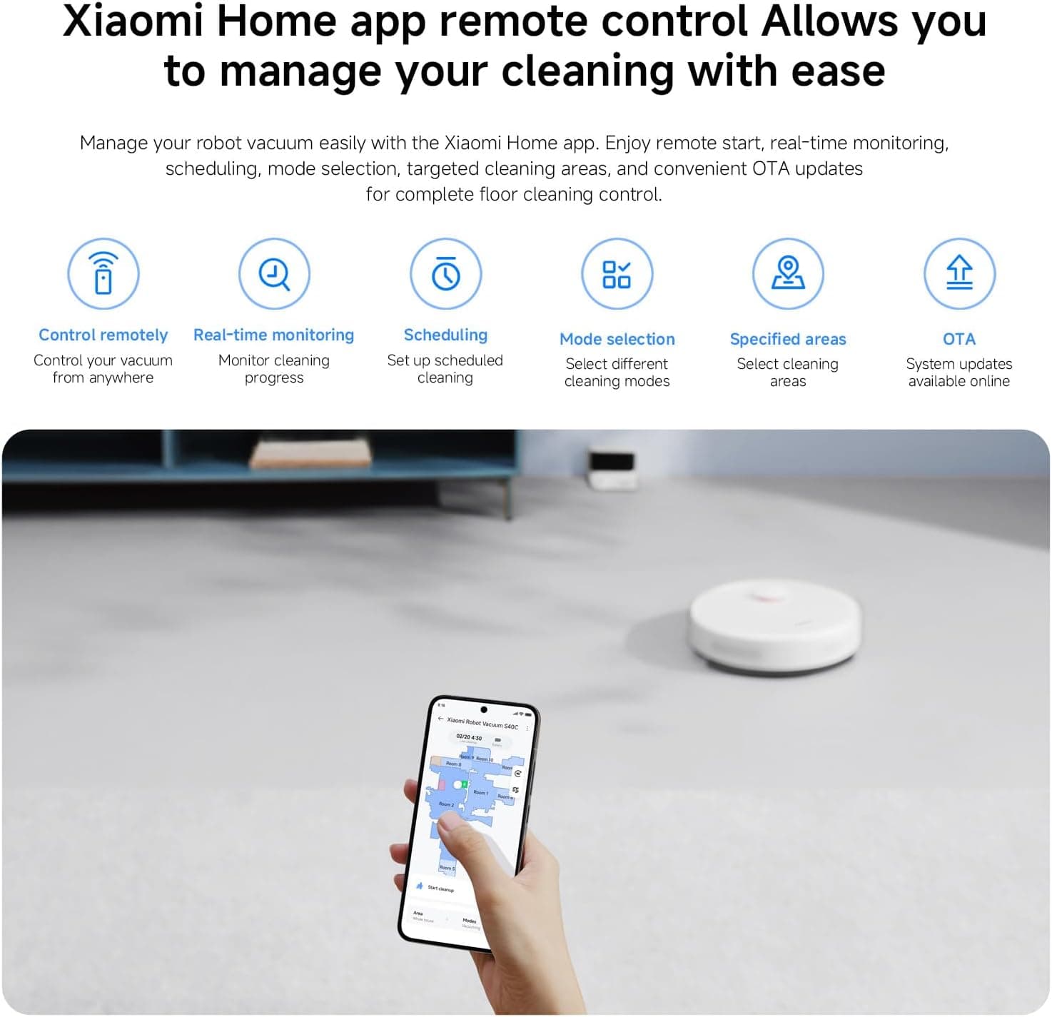 Xiaomi جارو برقی رباتی مدل S40C 82