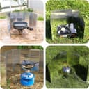 محافظ باد اجاق کمپینگ COOLBABY با 10 صفحه – تاشو و قابل‌حمل، مناسب برای اجاق گاز کمپینگ، اجاق بوتان، اجاق الکلی و پخت‌وپز در فضای باز یا پیک‌نیک. 823