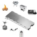 محافظ باد اجاق کمپینگ COOLBABY با 10 صفحه – تاشو و قابل‌حمل، مناسب برای اجاق گاز کمپینگ، اجاق بوتان، اجاق الکلی و پخت‌وپز در فضای باز یا پیک‌نیک. 824