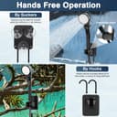 دوش قابل حمل Ponicozy Portable Camping Shower – پمپ برقی قابل شارژ با ظرفیت 6000 میلی‌آمپر ساعت، دارای نمایشگر دیجیتال هوشمند و سری دوش، مناسب برای کمپینگ، پیاده‌روی، سفر با RV و شستشوی حیوانات خانگی. 850