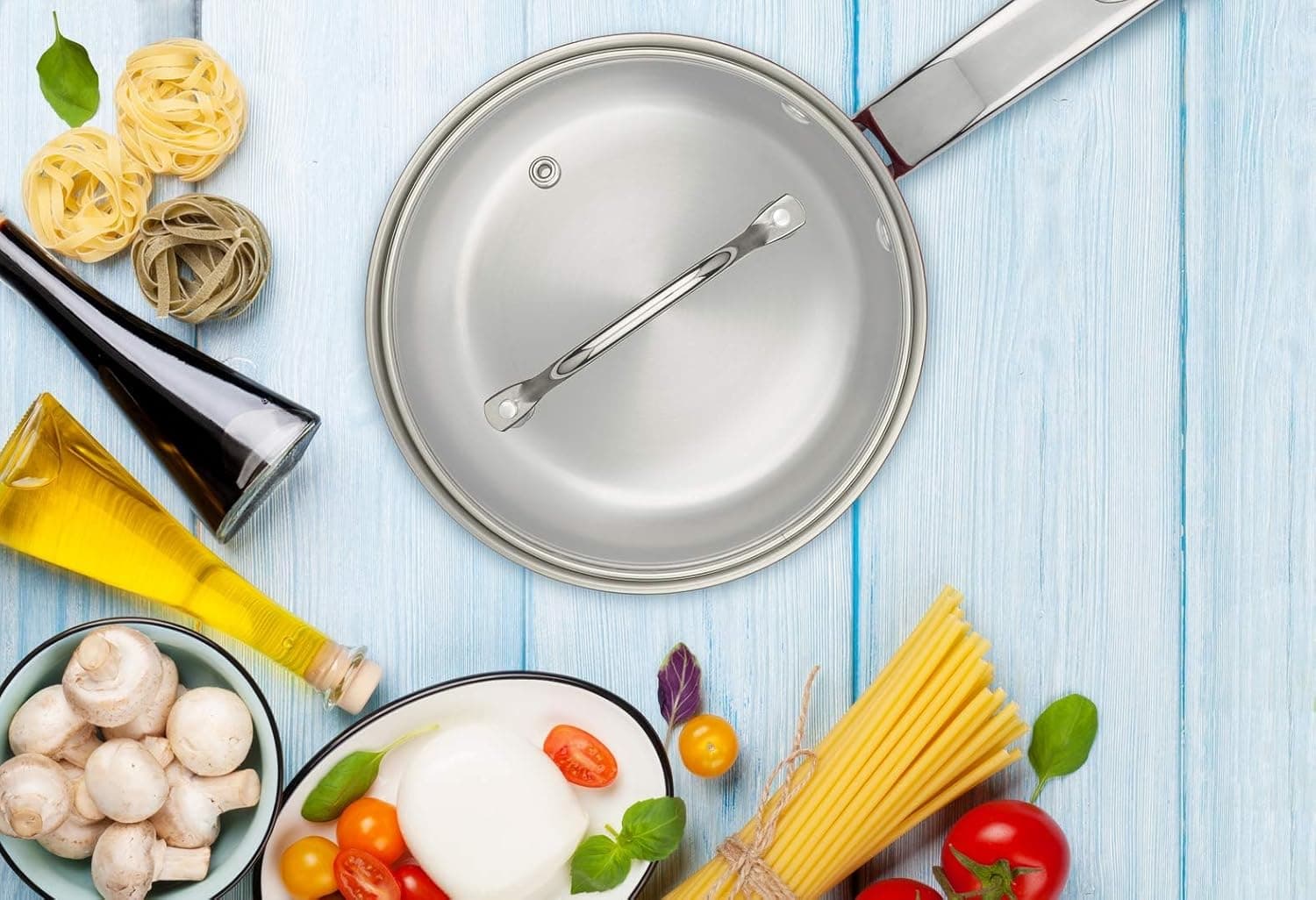 ست ظروف آشپزی TEFAL Cookware Set – Intuition – شامل ۸ تکه از جنس استیل ضد زنگ، مناسب برای اجاق‌های القایی (Induction)، با ۲ سال گارانتی. 876