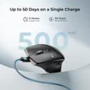 ماوس iClever Bluetooth مدل MD172، ماوس بیسیم دوحالته (Bluetooth+USB)، ماوس ارگونومیک چنددستگاهه با 5 سطح DPI قابل تنظیم و 7 دکمه، ماوس شارژی بیصدا برای Laptop/iPad/MacBook/Tablet/PC، رنگ مشکی 1317