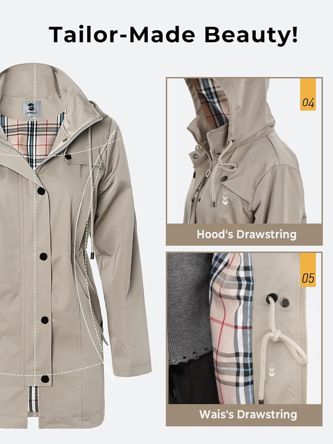 کاپشن بارانی زنانه SaphiRose 309