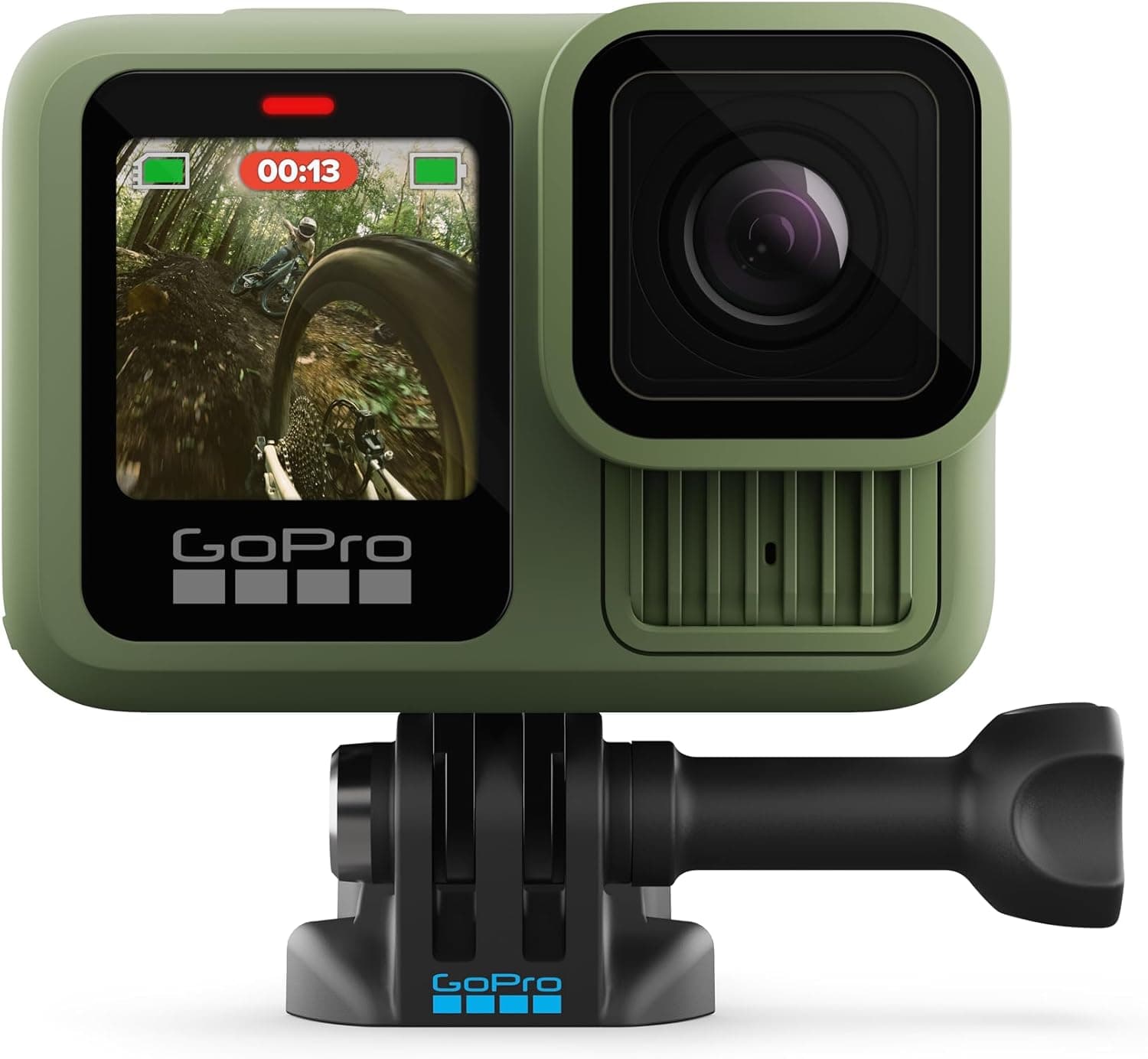 دوربین ورزشی GoPro HERO13 Black – رنگ سبز جنگلی (نسخه محدود)، ضدآب، فیلمبرداری با کیفیت 5.3K60، عکس 27 مگاپیکسلی و سازگار با لنزهای سری HB.