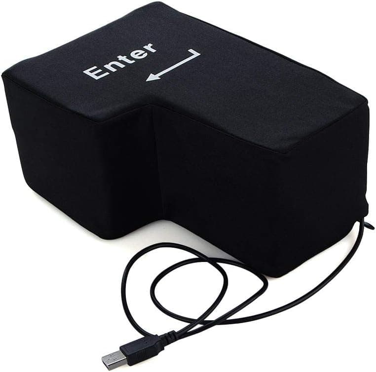 کلید بزرگ Enter USB – دکمه ضد استرس و آرامشبخش، بزرگسایز و مقاوم، قابل اتصال با پورت USB برای تخلیه استرس.
