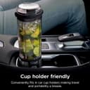 Ninja Blast مخلوطکن قابل حمل – ظرفیت ۵۳۰ میلیلیتر، دارای درب ضدنشت و دهانه نوشیدن (Sip Spout)، قابل شارژ و قابل حمل، مناسب برای اسموتی، پروتئین شیک، خرد کردن یخ و میوههای منجمد، رنگ مشکی، مدل BC151MEBK، با ۲ سال گارانتی. 867